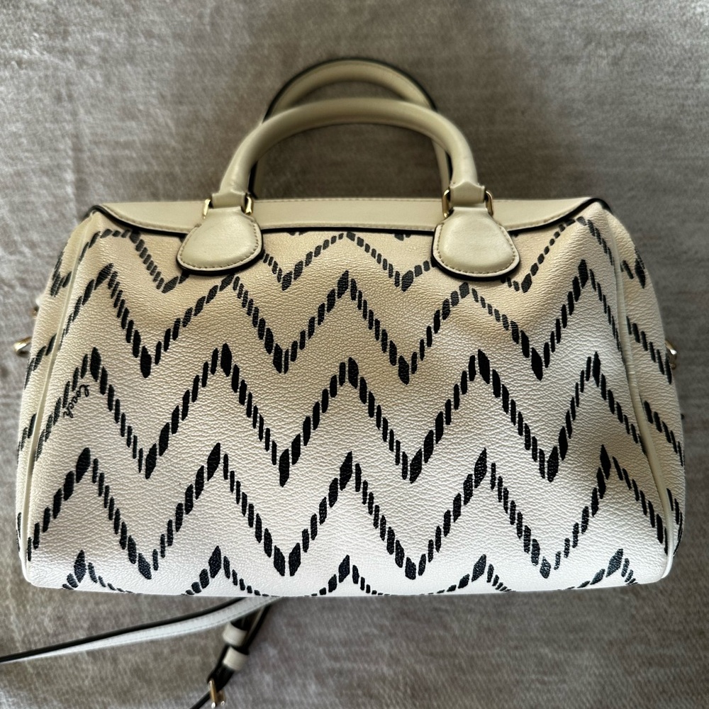 Coach Mini Bennett Chevron Satchel Crossbody F49055 - Picture 4 of 9